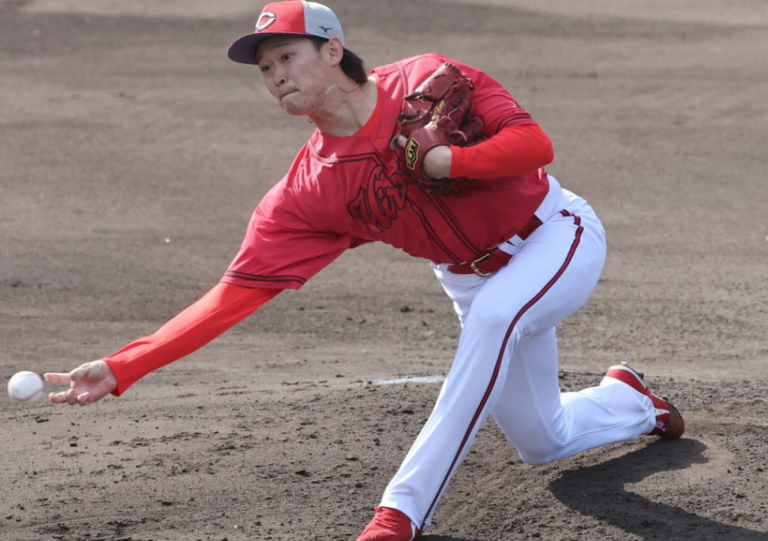 広島・鈴木健矢、紅白戦で圧巻の投球　移籍後初登板で無失点