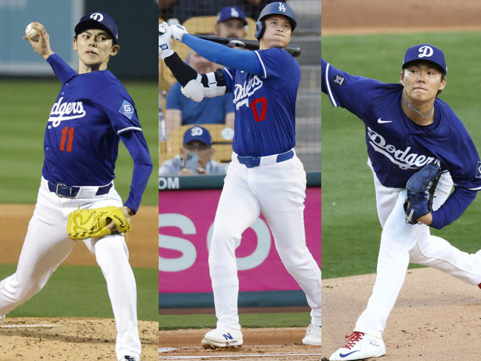 ドジャースで日本人トリオが同時出場!大谷翔平の安打、山本由伸の修正力、佐々木朗希の初陣が光る ドジャースで日本人トリオが同時出場!大谷翔平の安打、山本由伸の修正力、佐々木朗希の初陣が光る